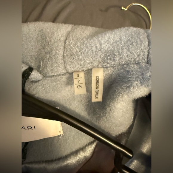 Elie Tahari Pale Blue Marla Oversized Collar Wrap Coat - Picture 7 of 12